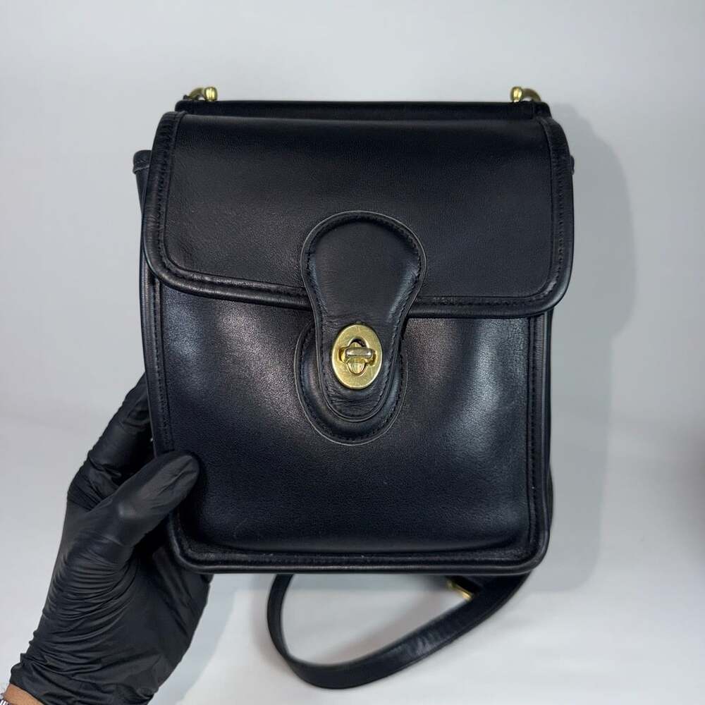 Vintage Coach Black Leather Murphy Bag Crossbody 9930